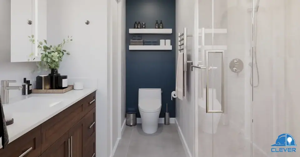 3D bathroom design rendering by Clever Design and Remodeling