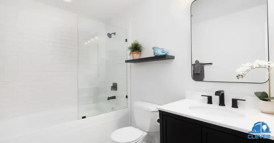 Stylish subway tiles used in a Bay Area bathroom refresh