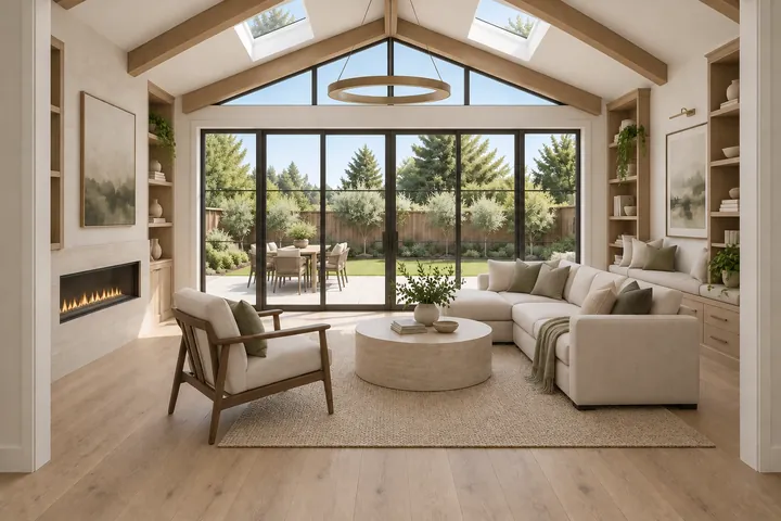 3D concept of a home addition at the Custom finish level