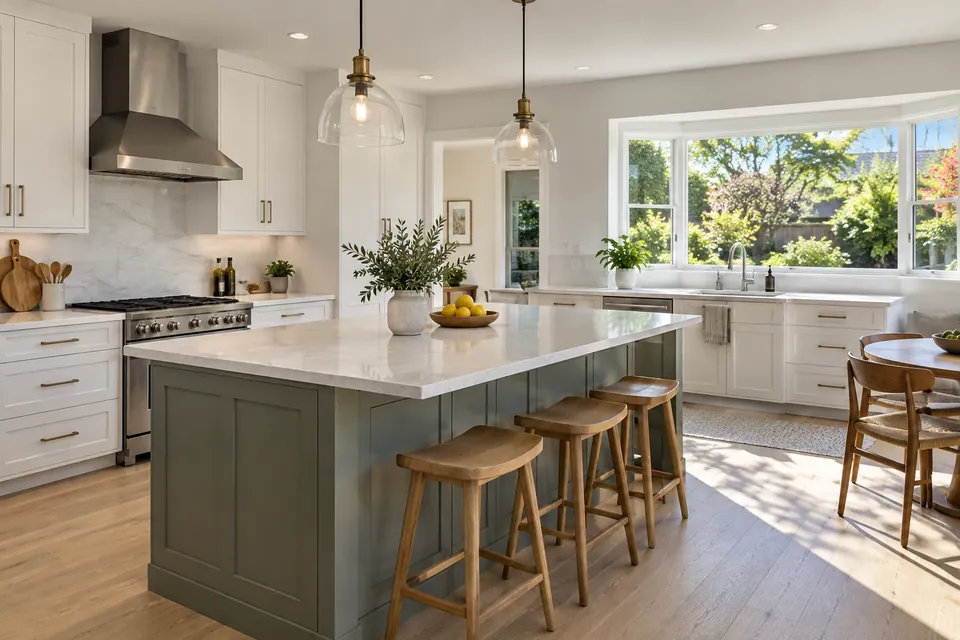The finished kitchen in a Hillsborough home